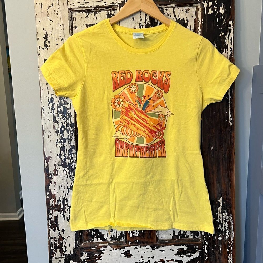 Women’s fit Red Rocks Amphitheater size small bright tshirt. Morrison, CO